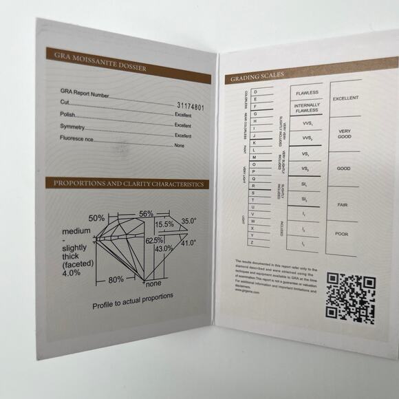 Moissanite Silver Hoop Earrings, 3 Studs 1.8ct NWT, REPORT INCLUDED - Picture 5 of 13
